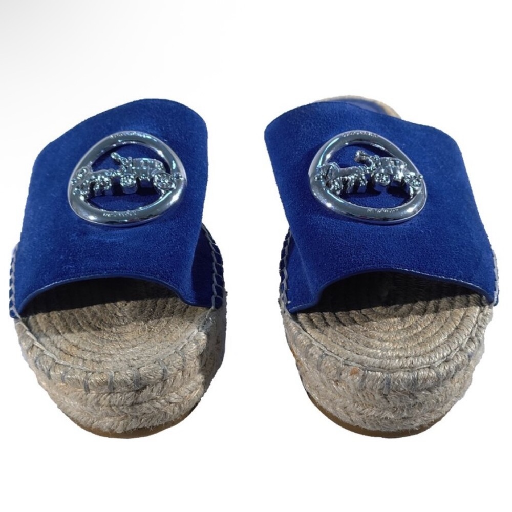 Coach Blue Espadrille Slides - Picture 4 of 11